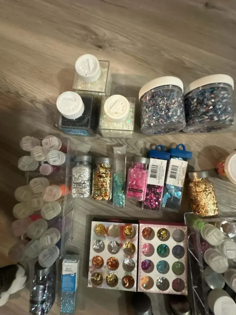Large Assorted Craft Glitter, Confetti, and Nail Art Decorative Supply Collectio